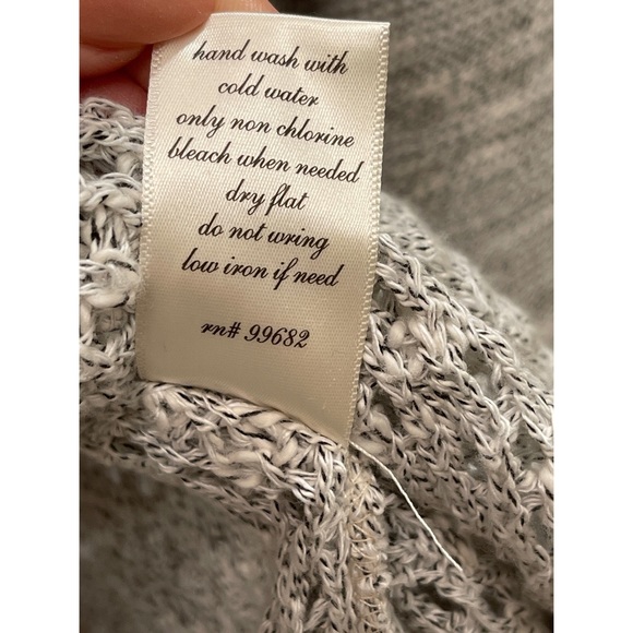 New Miami Gray and White Marbled Open Knit Sweater Tunic - Picture 6 of 11